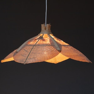 Pendant lamp made of bamboo, rattan and wickerwork, Germany 1970s ON HOLD