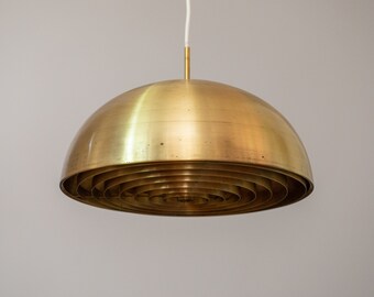 modernist pendant lamp made of brass, Scandinavia 1960s