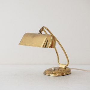 rare table lamp made of brass by Christian Dell for Kaiser Leuchten, Germany 1950s