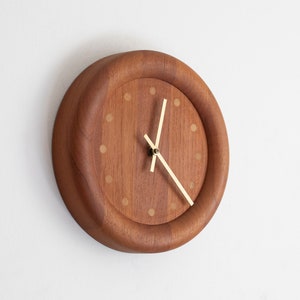 modernist teak wall clock, Denmark 1960s