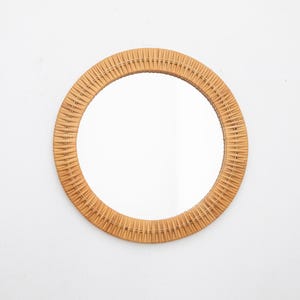 Rattan mirror, Italy 1960s
