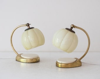 a pair (2) Marianne Brandt 'Tastlicht' Bauhaus table lamps, Germany 1930s