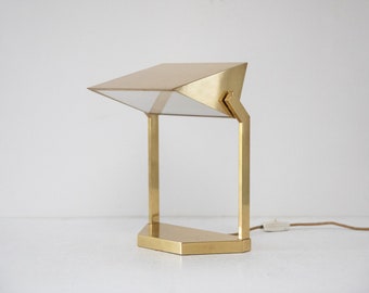 Vereinigten Werkstätten München Table lamp made of brass, Germany 1970s