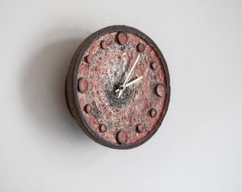 Mid-century ceramic wall clock by Krösselbach, Germany 1960s