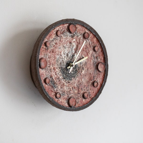Mid-century ceramic wall clock by Krösselbach, Germany 1960s