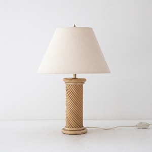 Table lamp made of rattan and brass, Italy 1960s