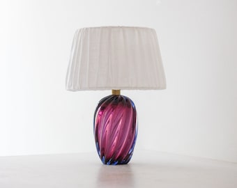 'Diamante' table lamp made of Murano glass attributed to Venini, Italy 1930s