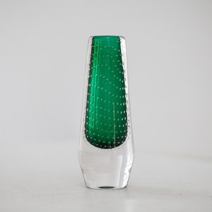 Glashütte Theresienthal Sommerso vase with controlled air bubbles, Germany 1960s