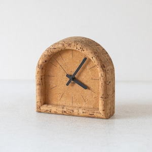 Cork table clock, Germany 1970s