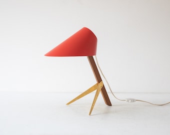 1 of 2 modernist J.T. Kalmar table lamp, Austria 1950s