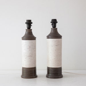 a pair of ceramic table lamps by Bitossi for Bergboms, Italy/Sweden 1960s