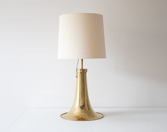 large table lamp made of brass, Germany 1950s