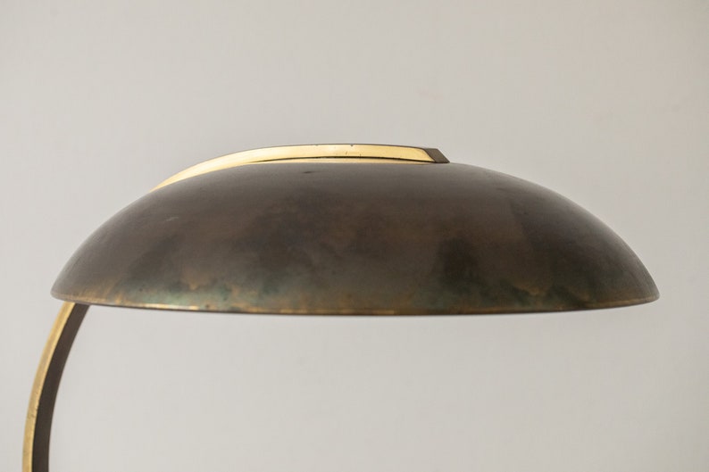 Bauhaus table lamp made of brass, Germany 1930s image 6