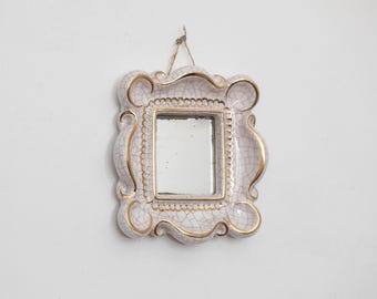 Art Deco ceramic mirror, Austria 1920s