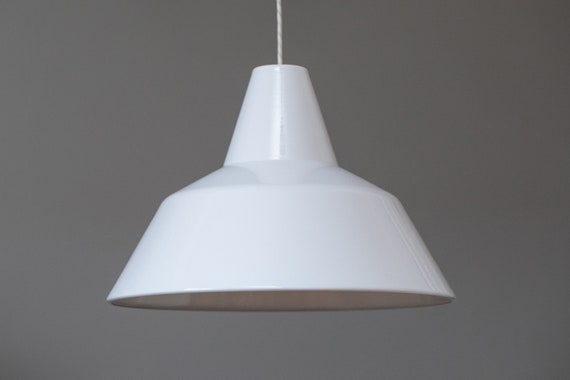 Louis Poulsen - Black Enamel original Workshop pendant lamp-Danish Design  1950`s