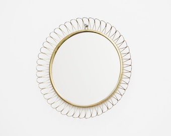 Mirror with brass loops, Germany 1950s