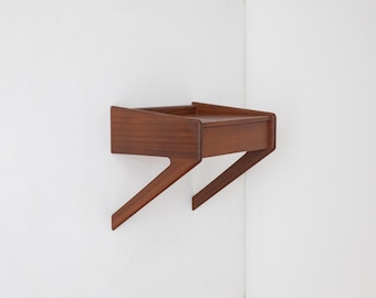 Teak bedside table by Sigfred Omann for Ølholm Møbelfabrik, Denmark, 1960s