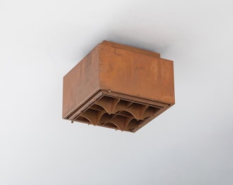 1 of 2 modernist copper ceiling lights from Falkenbergs Belysning, Sweden, 1960s