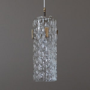 large Rupert Nikoll pendant lamp made of glass, Austria 1950s