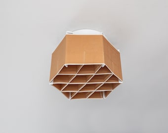 1 of 2 Ateljé Lyktan 'Fasett' ceiling lamp made of fabric and metal, Sweden 1970s