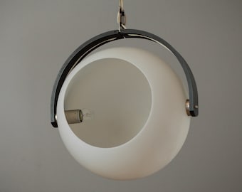 adjustable Temde pendant lamp Mod. 727 made of wood and plastic, Germany 1960s