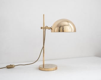 Modernist brass table lamp with adjustable reflector, Austria 1960s