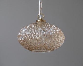 rare pendant lamp made of tinted glass, 1960s