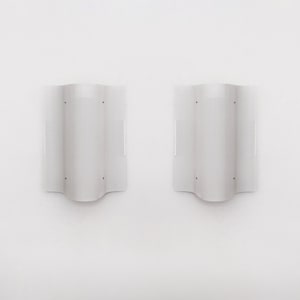 a pair (2) of large perforated wall lamps by Börge Lindau & Bo Lindekrantz for Zero, Sweden, 1980s