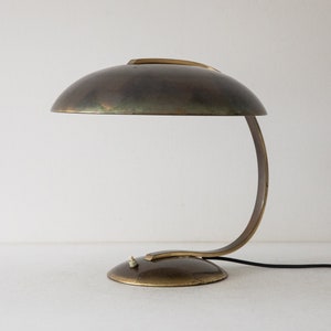 Bauhaus table lamp made of brass, Germany 1930s image 1