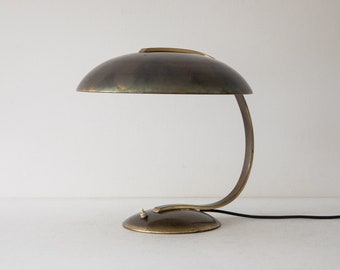 Bauhaus table lamp made of brass, Germany 1930s