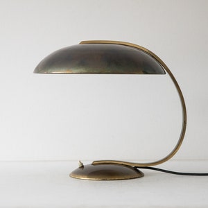 Bauhaus table lamp made of brass, Germany 1930s image 5