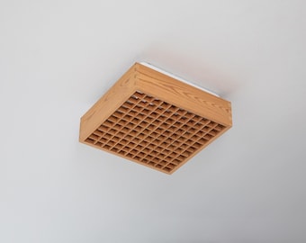 1 of 2 Ceiling light, pine wood, Sweden, 1960s