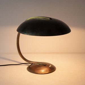 Bauhaus table lamp made of brass, Germany 1930s image 3