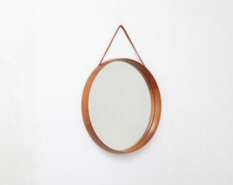 Mirror Model 404 in teak by Uno & Östen Kristiansson for Luxus Vittsjø, Sweden, 1960s