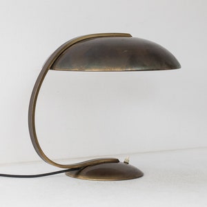 Bauhaus table lamp made of brass, Germany 1930s image 4