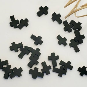 Genuine Jet Stone Cross Charm | Azabache Protection Cross