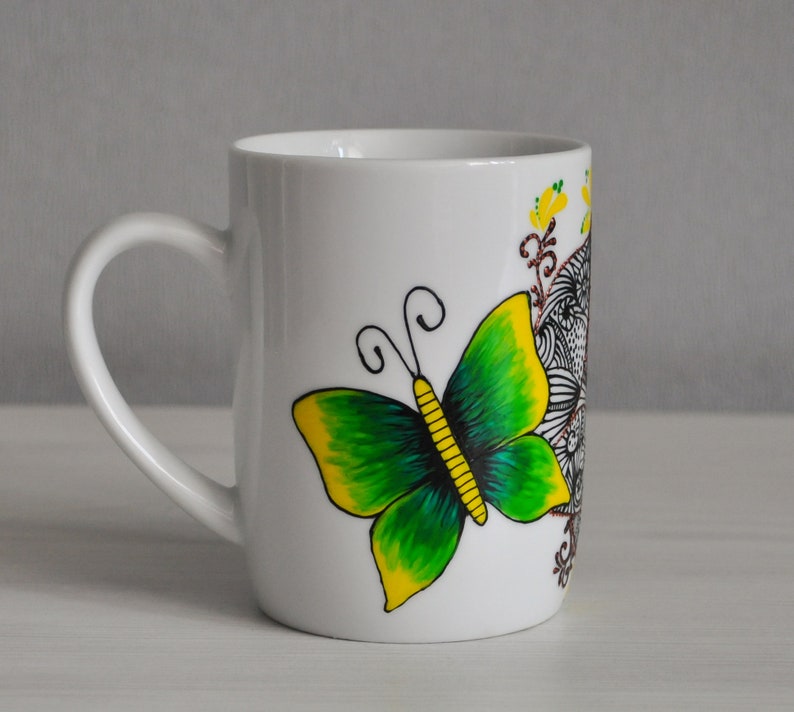 Colorful coffee mug hand painted coffee mug personalized Etsy