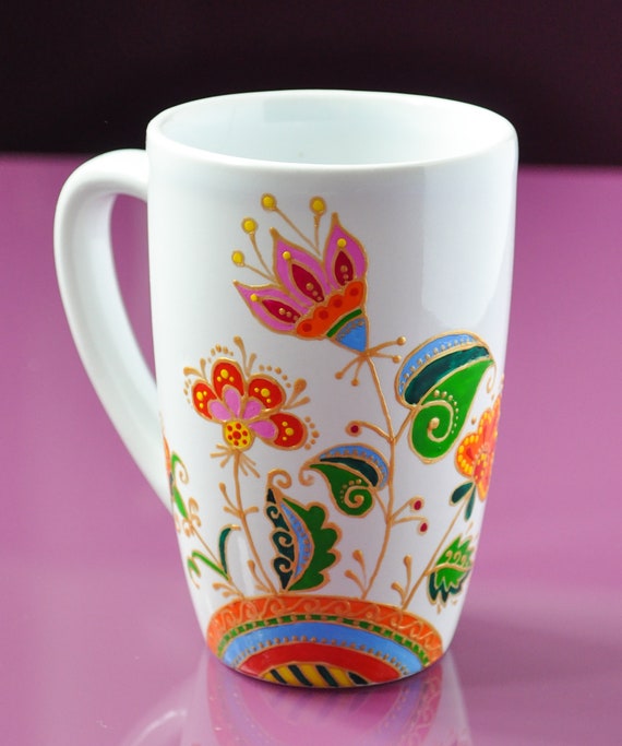 hand painted coffee mugs