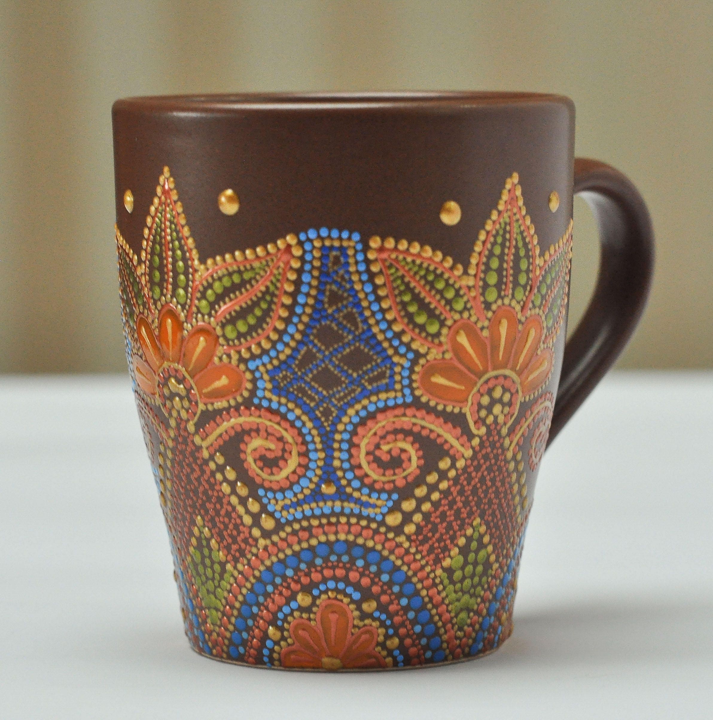 Painted coffee mug ceramic coffee mug coffee mug hand Etsy