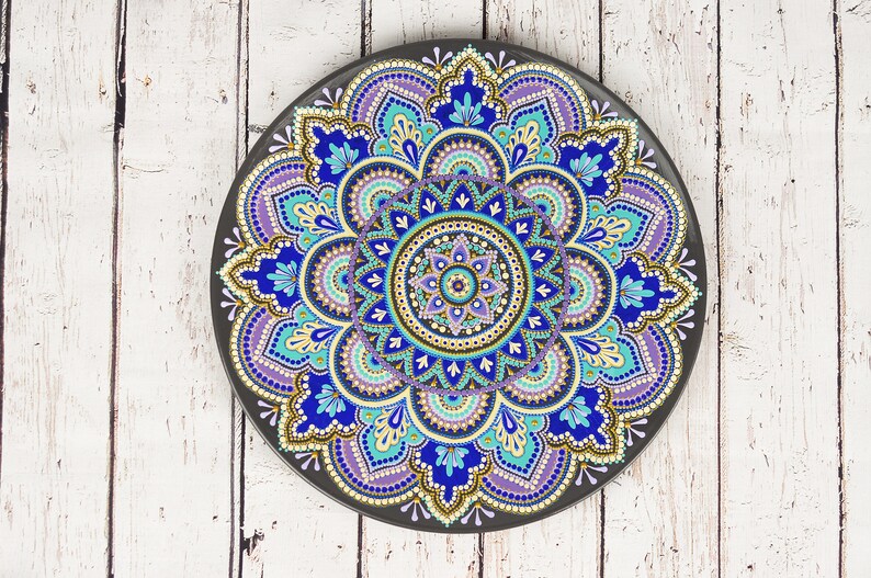 Hand painted wall hanging decorative plate hanging painted Etsy