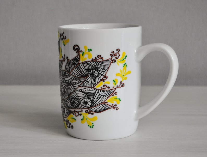 Colorful Coffee Mug Hand Painted Coffee Mug Personalized Etsy
