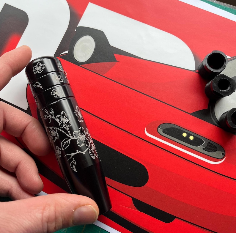 Cherry Blossom JDM gear knob Sakura Gear shift dsign Aluminium Laser Engraved Gear shifter