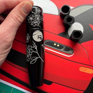 Cherry Blossom JDM gear knob Sakura Gear shift dsign Aluminium Laser Engraved Gear shifter