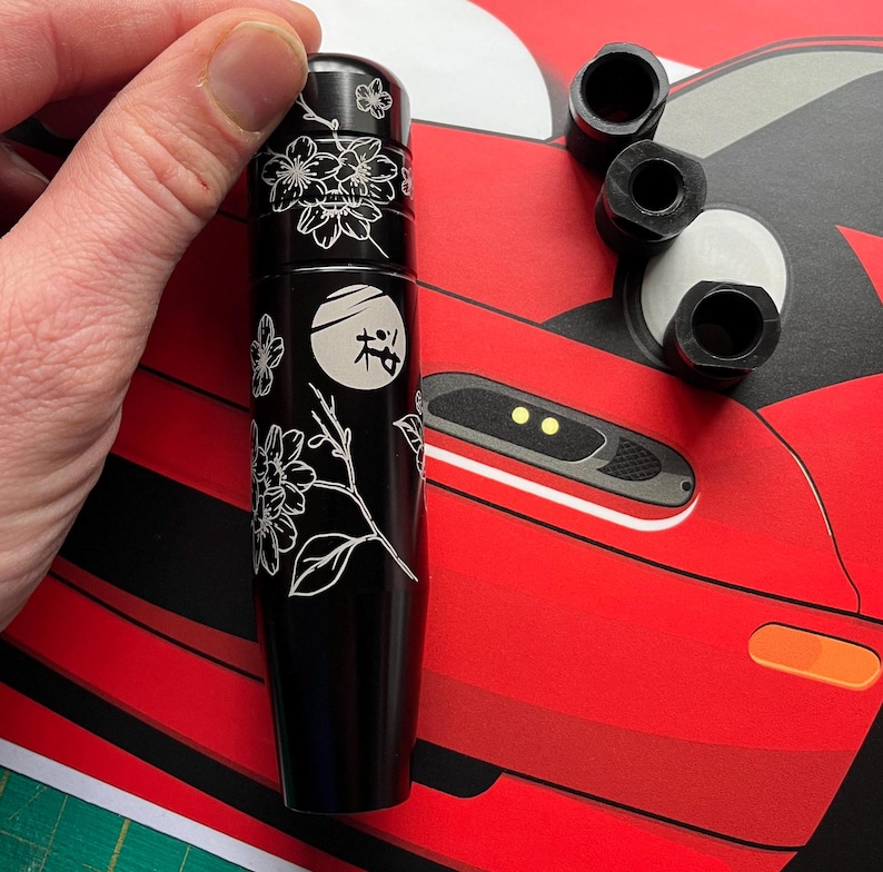 Cherry Blossom JDM gear knob Sakura Gear shift dsign Aluminium Laser Engraved Gear shifter