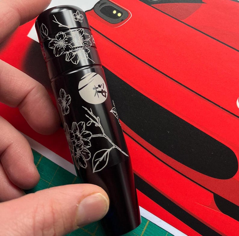Cherry Blossom JDM gear knob Sakura Gear shift dsign Aluminium Laser Engraved Gear shifter