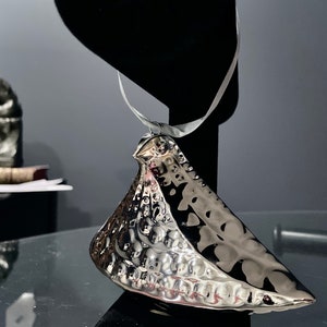 Jonathan Adler Christmas Ornament Silver Plated Porcelain Dove Collectors  Bird Partridge Collector&#39;s Item 2005