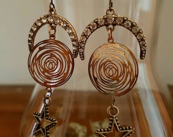Earrings 'My moon and stars'