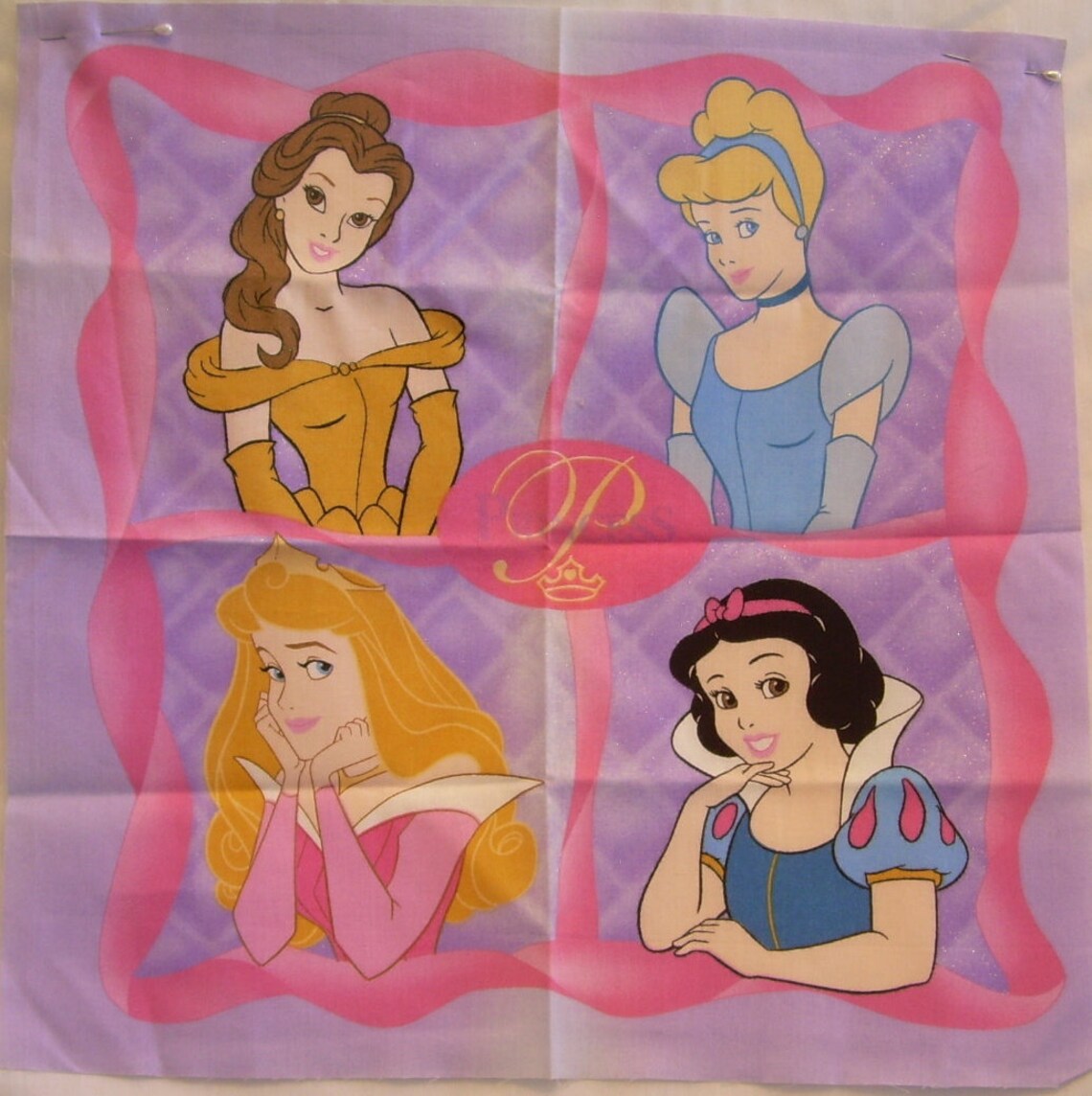 Disney Princess Pillow Fabric Panel Free Shipping Etsy