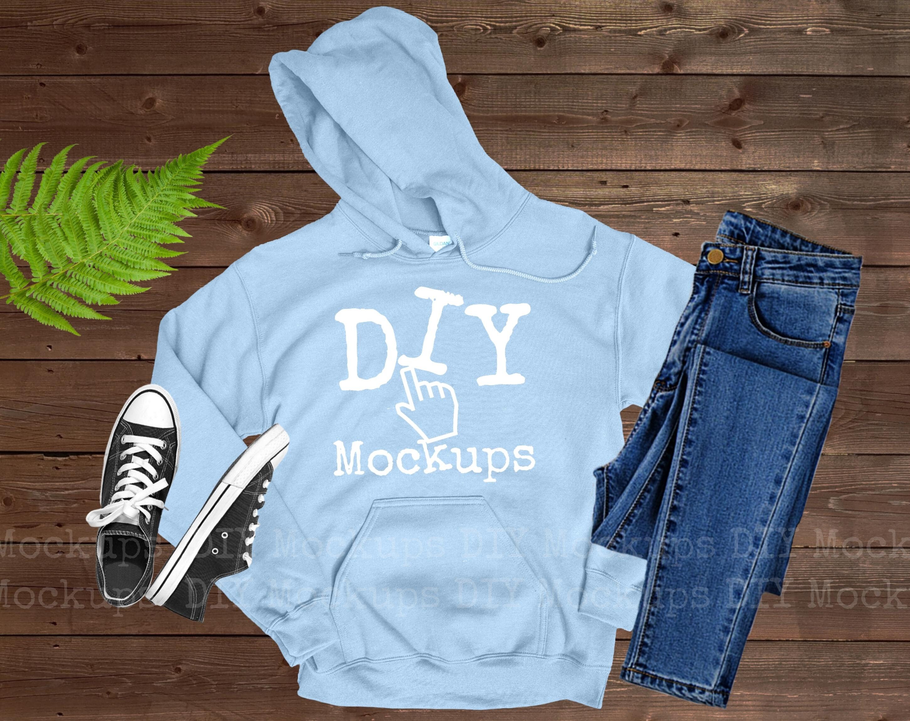 light blue hoddies