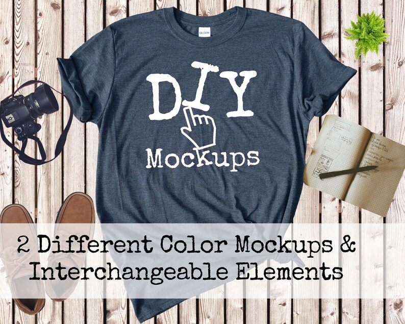 Download Gildan 64000 Dark Heather Mockup Transparent Background ...